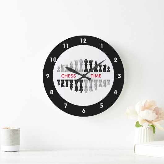 Wandleuchte für Schachfiguren Große Wanduhr (Zuhause)
