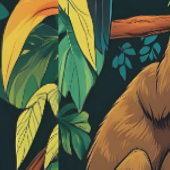 Wandmalerei in tropischen Wäldern Tapete (Naht)