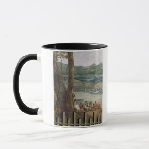 Wandmalerei von Drakelowe Hall, nr. Burton an Tasse
