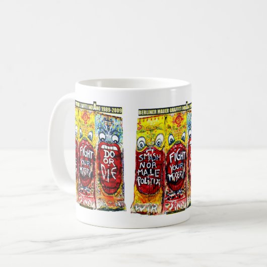 WANDMALEREIEN INDIANO BERLIN WALL KAFFEETASSE (Vorderseite Links)