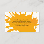 Wandmalereien mit schmutzigen Rollbürsten Visitenkarte (Rückseite)