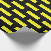 Wandmuster Schwarz und Gelb Geschenkpapier (Ecke)