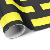 Wandmuster Schwarz und Gelb Geschenkpapier (Rolleneckpunkt)