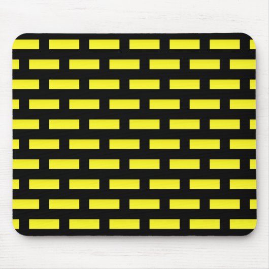 Wandmuster Schwarz und Gelb Mousepad (Vorne)