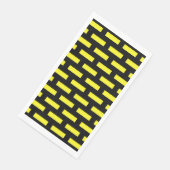 Wandmuster Schwarz und Gelb Serviette (Ecke)