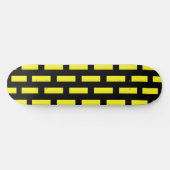 Wandmuster Schwarz und Gelb Skateboard (Horizontal)