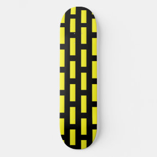 Wandmuster Schwarz und Gelb Skateboard