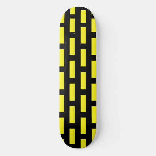 Wandmuster Schwarz und Gelb Skateboard (Vorderseite)