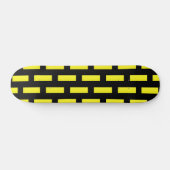 Wandmuster Schwarz und Gelb Skateboard (Horizontal)