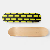 Wandmuster Schwarz und Gelb Skateboard (Horizontal)