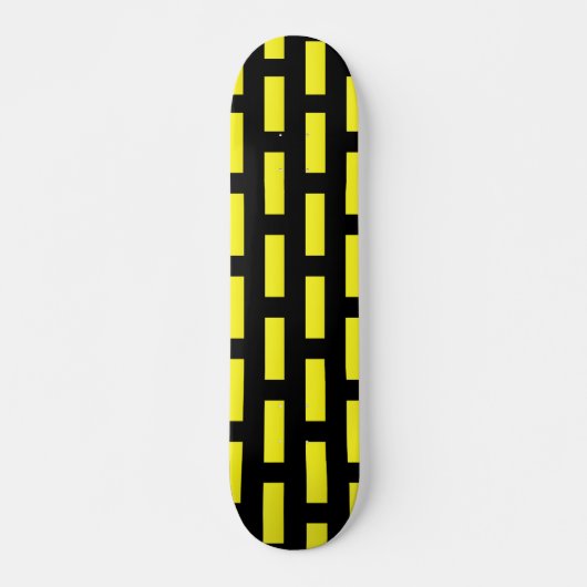Wandmuster Schwarz und Gelb Skateboard (Vorne)