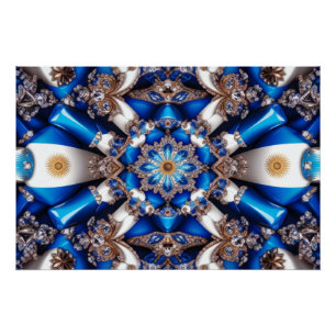 Wandplakat mit argentinischem Farbdesign Poster