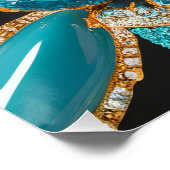 Wandplakat mit Bahamas-Farbdesign Poster (Ecke)