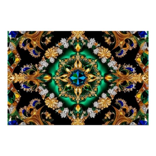 Wandplakat mit brasilianischem Farbdesign Poster (Vorderseite)