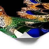 Wandplakat mit brasilianischem Farbdesign Poster (Ecke)