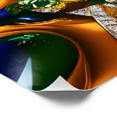 Wandplakat mit brasilianischem Farbdesign Poster (Ecke)