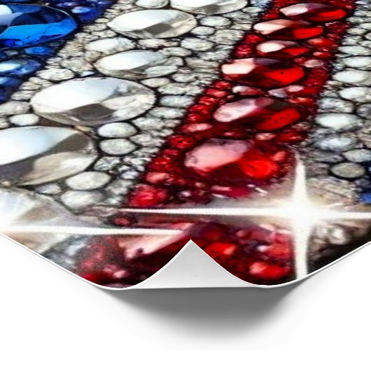 Wandplakat mit britischem Farbdesign Poster (Ecke)