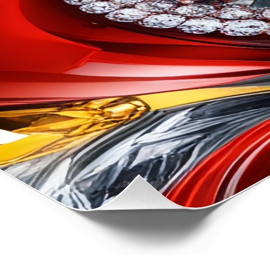 Wandplakat mit deutschem Farbdesign Poster (Ecke)