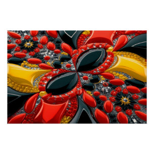 Wandplakat mit deutschem Farbdesign Poster