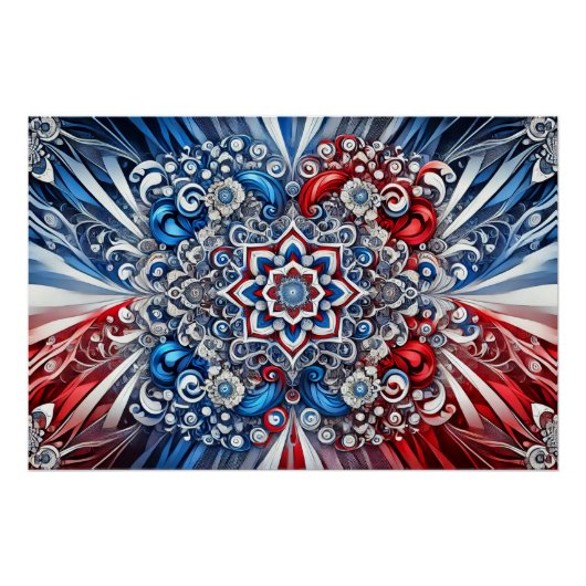 Wandplakat mit französischem Farbdesign Poster (Vorderseite)