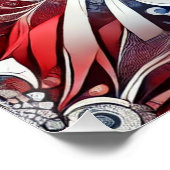 Wandplakat mit französischem Farbdesign Poster (Ecke)