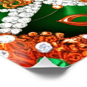 Wandplakat mit irischem Farbdesign Poster (Ecke)