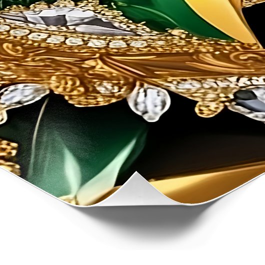 Wandplakat mit jamaikanischem Farbdesign Poster (Ecke)