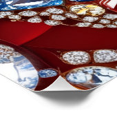 Wandplakat mit kolumbianischem Farbdesign Poster (Ecke)