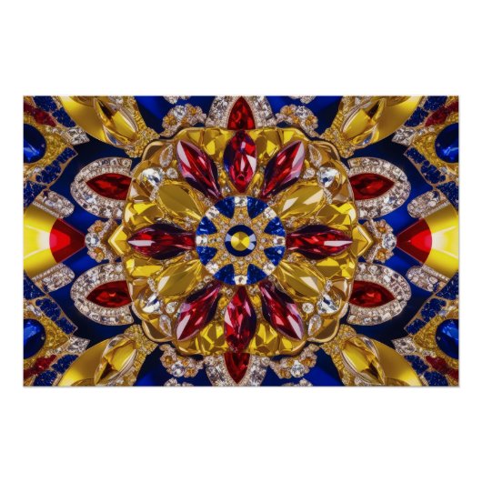 Wandplakat mit kolumbianischer Farbgestaltung Poster (Vorderseite)