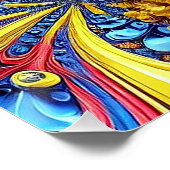 Wandplakat mit rumänischem Farbdesign Poster (Ecke)