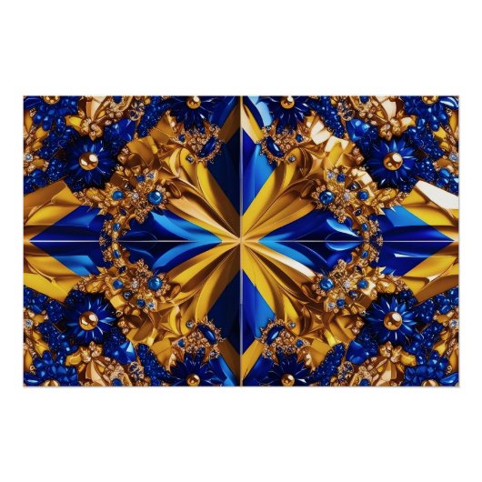 Wandplakat mit Schwedenfarben-Design Poster (Vorderseite)