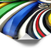 Wandplakat mit südafrikanischem Farbdesign Poster (Ecke)