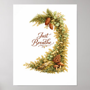 Wandposter Botanische Kiefernzapfen im Wald Poster