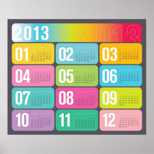 Wandposter Jahreskalender 2013 Poster