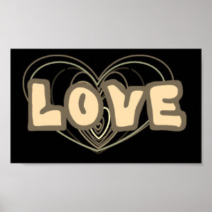 Wandposter mit Liebe und Herz Bildern Poster