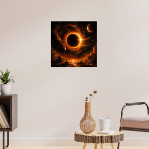 Wandraum-Kunst Weltraumfinsternis, Apokalyptischer Poster