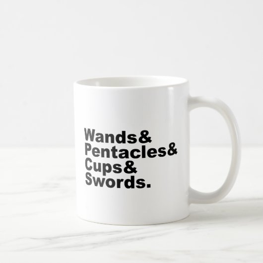 Wands & Pentagramme & Cups & Schwerter | TAROT Kaffeetasse (Rechts)