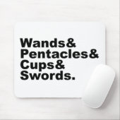 Wands & Pentagramme & Cups & Schwerter | TAROT Mousepad (Mit Mouse)