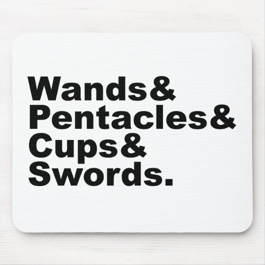 Wands & Pentagramme & Cups & Schwerter | TAROT Mousepad (Vorne)