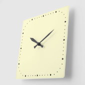 Wandschloss auf dem Creme Square ohne Zahlen Quadratische Wanduhr (Winkel)