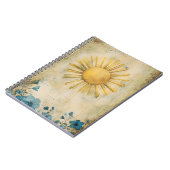 Wandschmuck im Sunburst-Stil.  Notizblock (Linke Seite)