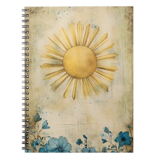 Wandschmuck im Sunburst-Stil.  Notizblock (Vorderseite)