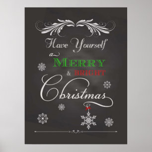 Wandtafel - Fröhliche Weihnachten Poster