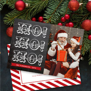Wandtafel HO HO HO Weihnachts-Feiertags-Postkarte Feiertagskarte
