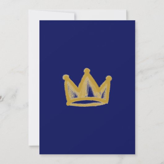 Wandtafel im Street-Stil mit Goldkrone Einladung (Rückseite)