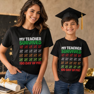 Wandtafel Mehrfarbig 100 Tage Schule Kinder & Te Tri-Blend Shirt