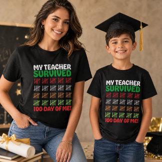 Wandtafel Mehrfarbig 100 Tage Schule Kinder & Te Tri-Blend Shirt