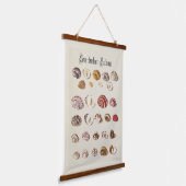 Wandtapestry Antique Seashells Illustrationen Wandteppich Mit Holzrahmen (Gewinkelt)