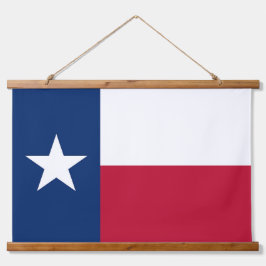Wandtapestry mit der Flagge von Texas Staat, USA. Wandteppich Mit Holzrahmen