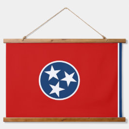 Wandtapestry mit Flagge von Tennessee, USA. Wandteppich Mit Holzrahmen